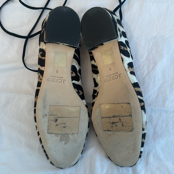 J Crew real calf hair lace up Ballet flats - Picture 3 of 4